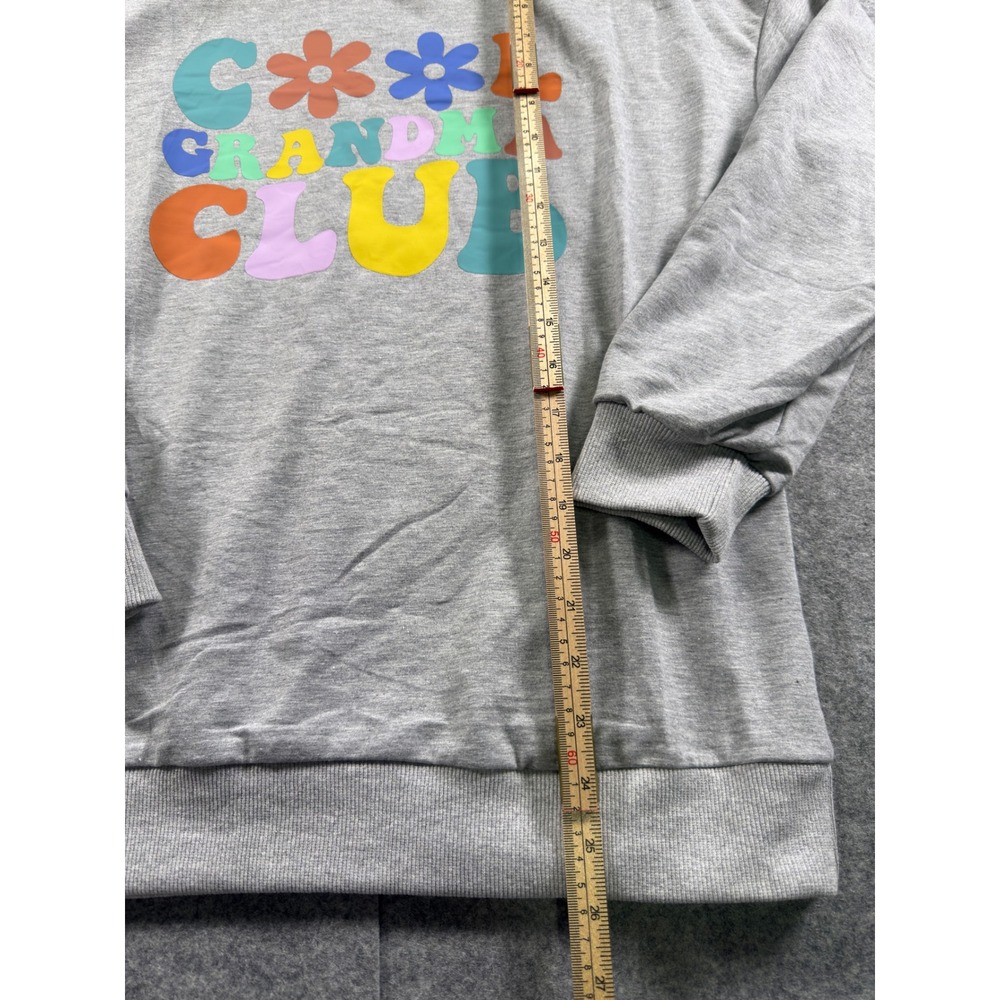 Unbranded Cool Grandma Club Sweatshirt Women S Grey Graphic Retro Pullover - Picture 5 of 9